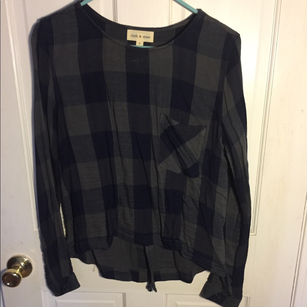 cloth & stone flannel with tie on back